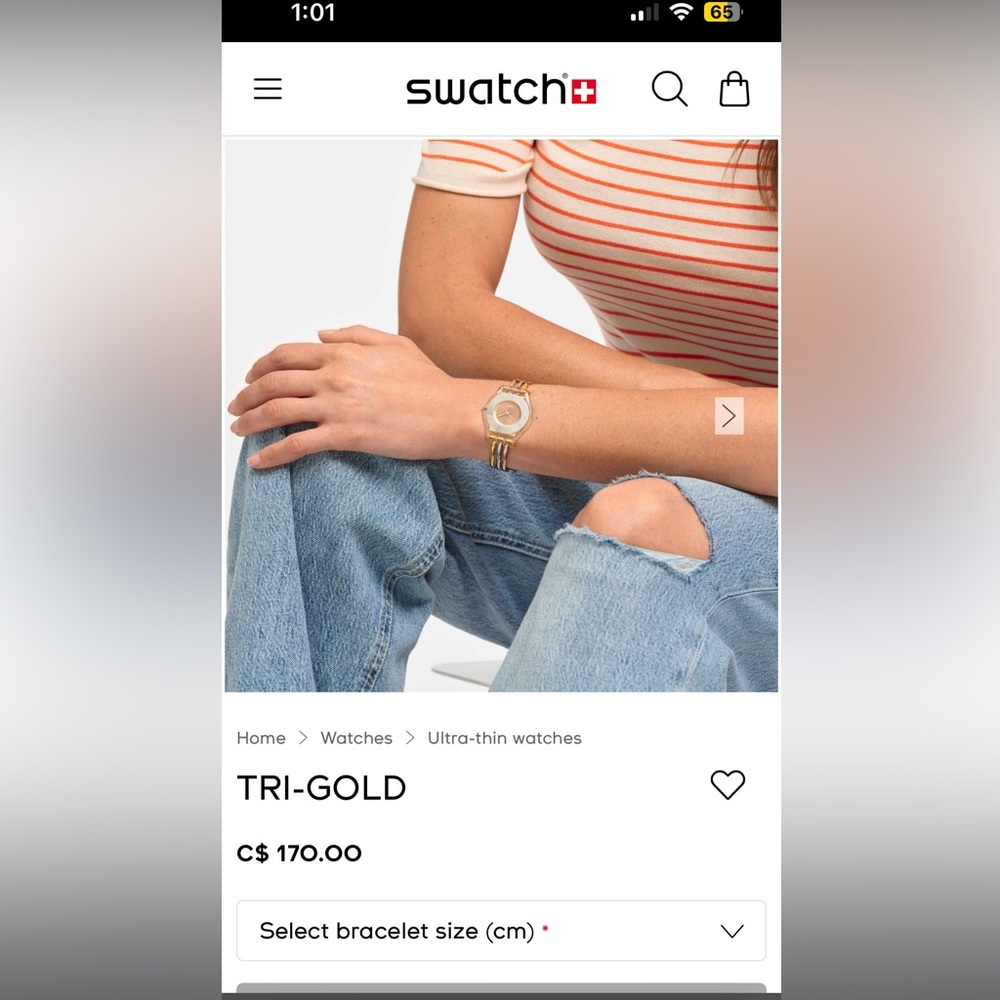 swatch watch trigold. Like new.